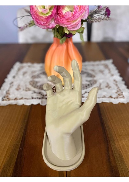 Bej El Şekilli Takı Tutucu, Şık ve Fonksiyonel Aksesuar Standı fiyatları