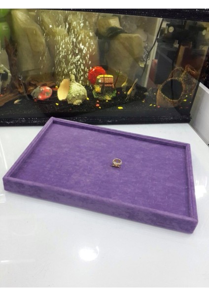 Mor Süet Yüzük Standı, Şık ve Kullanışlı Takı Düzenleyici