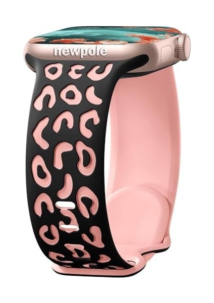 Apple Watch 45MM 44MM 42MM 49MM Uyumlu Leopar Desenli Kordon Kopma Karşıtı Ayarlanabilir Rahatsız Etmeyen Watch Ultra 2/1 9 8 Se 7 6 5 4 3 2 1 Uyumlu Kordon modelleri