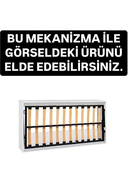 Tek Kişilik Yatay Açılır Duvar Yatağı Mekanizması 90X190 cm