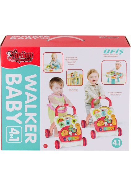 Walker Baby Piyanolu 4in1 Turkuaz Bebek Yürüteci