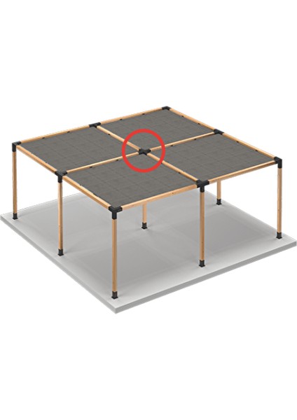 9 x 9 Ahşap Kirişler Için Pentaflex 5 Kollu Pergola Orta Braketi fırsatları