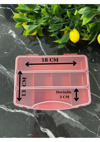 8 Bölmeli Kırmızı Organizer Kutu, Düzenli ve Şık Depolama Çözümü fiyatları