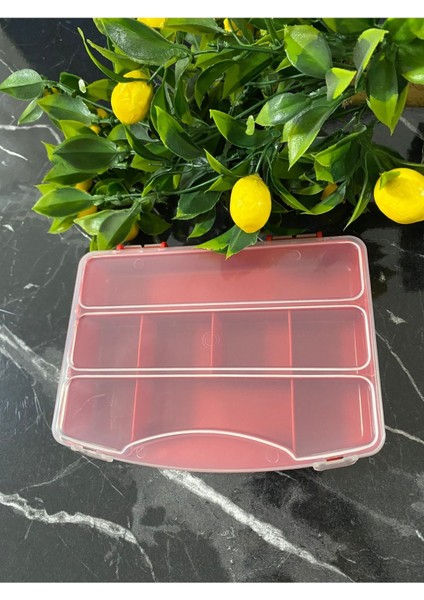 8 Bölmeli Kırmızı Organizer Kutu, Düzenli ve Şık Depolama Çözümü fırsatları