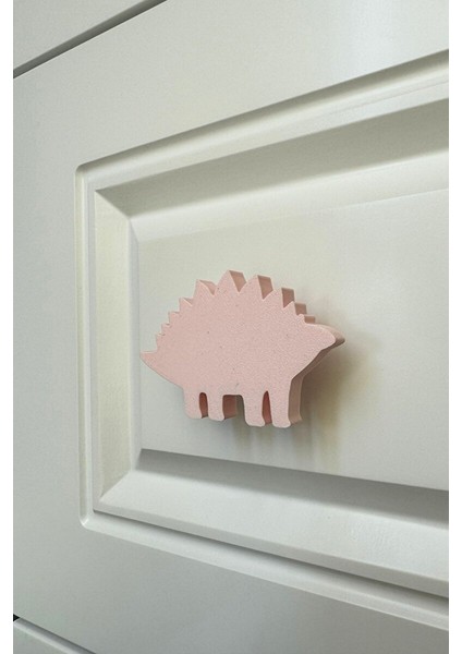 Pembe Dino 5 Dolap Kulpu-Çocuk Odası, Mutfak ve Banyo Için Modern, Sevimli ve Dayanıklı Mobilya Kulp