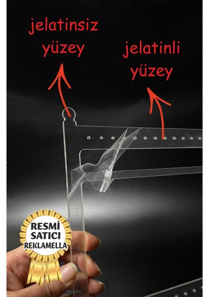 Şık Beyaz Pleksi Kolye ve Takı Organizer Standı, Dekoratif ve Kullanışlı Tasarım