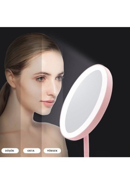Şarjlı Dokunmatik Ayarlanabilir LED Işıklı Makyaj Aynası indirimleri