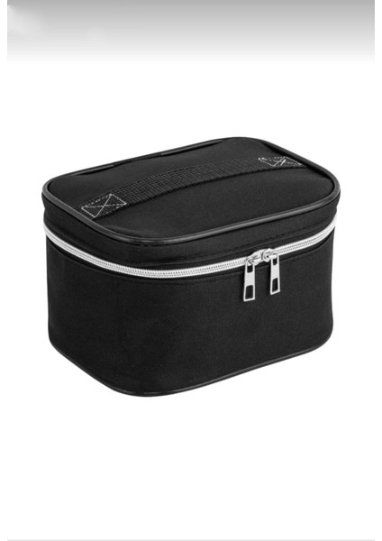 Şık 2'li Seyahat Makyaj Organizeri Çok Fonksiyonlu Kumaş Çanta Siyah modelleri