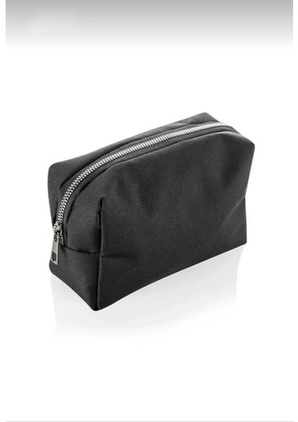 Şık 2'li Seyahat Makyaj Organizeri Çok Fonksiyonlu Kumaş Çanta Siyah fırsatları