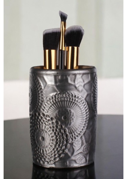 Makyaj Düzenleyici Makyaj Organizeri Makyaj Fırçalığı Altın Renk Model 12