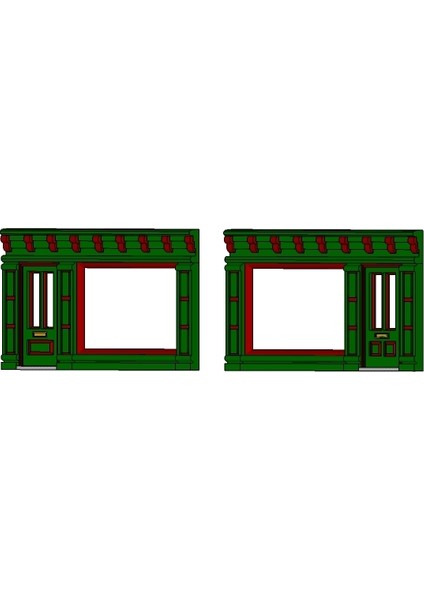 Scaleprint Tek Dükkan Cepheleri Sol ve Sağ 00/ho Ölçeği (Sadece Plastik Aparattır!!!) 3D fiyatları