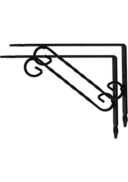 Ferforje Raf Altı Metal L Ayak - 20X15 cm 2 Adet