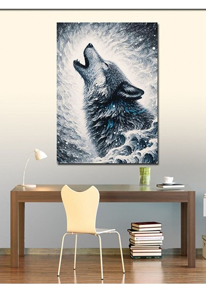 Kanvas Tablo Uluyan Kurt 50X70 cm fiyatları