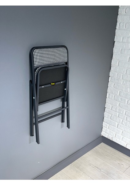Hey Katlanır Mutfak Sandalyesi Yemek Balkon Bahçe Otel Kafe Katlanır Sandalyesi Kazayağı Siyah