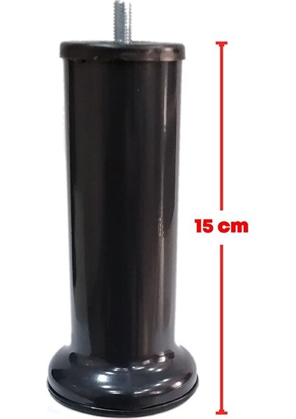 Baza Ayağı Koltuk Ayağı Kanepe Ayağı Antrasit Gri 15 cm 3/8" Kalın Dişli modelleri