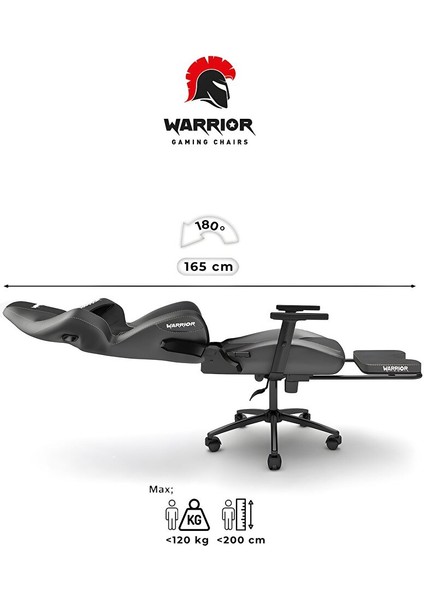 Warrior Kratos Oyuncu Koltuğu - Antrasit / Mor - Ayak Uzatmalı Profesyonel Bilgisayar Sandalyesi Mor