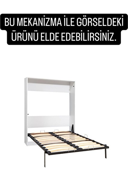 Akıllı Mobilya Çift Kişilik Dikey Açılır Duvar Yatağı Mekanizması (Kendi Duvar Yatağını Yap)