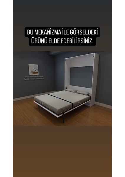 Akıllı Mobilya Çift Kişilik Dikey Açılır Duvar Yatağı Mekanizması (Kendi Duvar Yatağını Yap)