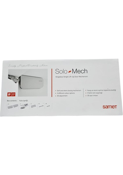 Solo Mech Kalkar Kapak Sistemi C1 Gri Renk | Mutfak Dolabı Kalkar Kapak