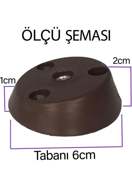 Dereceli Ayak Tabanı Kahverengi Mobilya Masa Sehpa Ayağı Bağlantı Aparatı Açılı Plastik