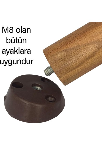 Dereceli Ayak Tabanı Kahverengi Mobilya Masa Sehpa Ayağı Bağlantı Aparatı Açılı Plastik