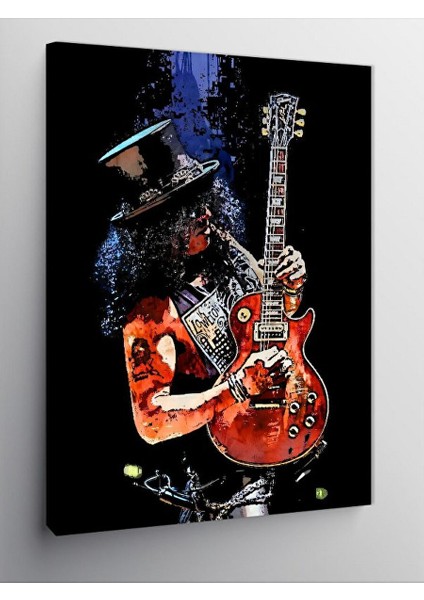 Kanvas Tablo Gitarist Slash 50X70 cm
