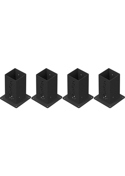 9 x 9 Ahşap Kolonlar Için Uniflex Pergola Yer ve Duvara Montaj Braketi 4 Parça