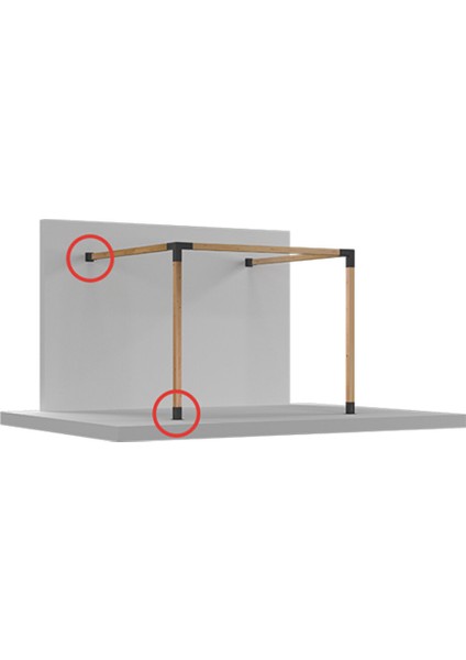 9 x 9 Ahşap Kolonlar Için Uniflex Pergola Yer ve Duvara Montaj Braketi 4 Parça modelleri
