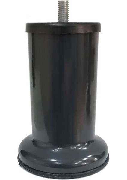 Baza Ayağı Koltuk Ayağı Kanepe Ayağı Antrasit Gri 10 cm 3/8" Kalın Dişli