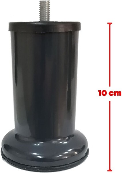Baza Ayağı Koltuk Ayağı Kanepe Ayağı Antrasit Gri 10 cm 3/8" Kalın Dişli modelleri