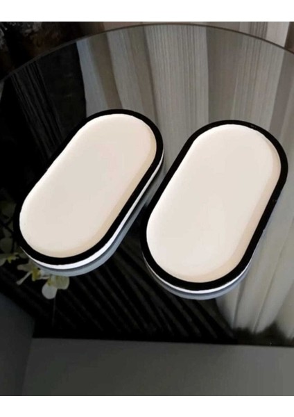 2'li Oval Beton Dekoratif Tabak Takı ve Mum Organizer Seti modelleri