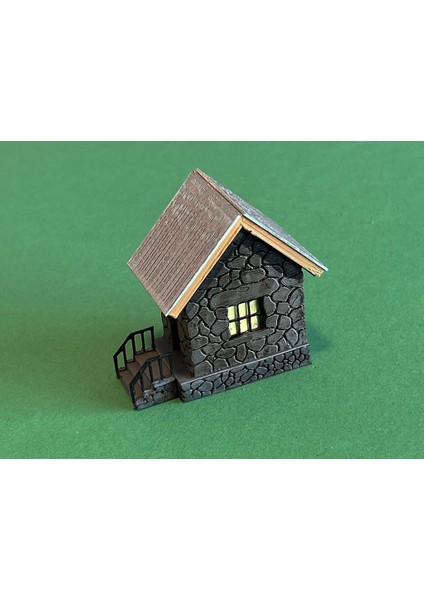 Taş Pompa Evi Ho Ho Ölçeği (Sadece Plastik Aparattır!!!) 3D