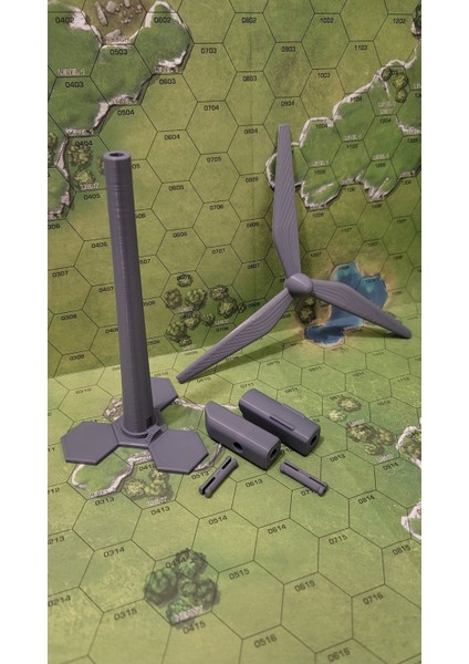 6mm Rüzgar Türbini - Altıgen ve Altıgen (Sadece Plastik Aparattır!!!) 3D modelleri