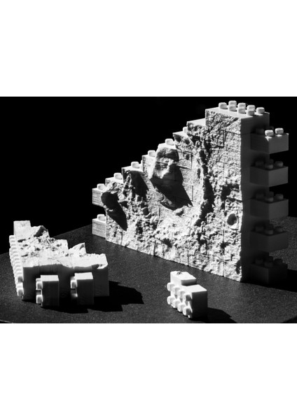 Montini Nasa Mars Gale Krater Duvar Seti (Lego Uyumlu) (Sadece Plastik Aparattır!!!) 3D