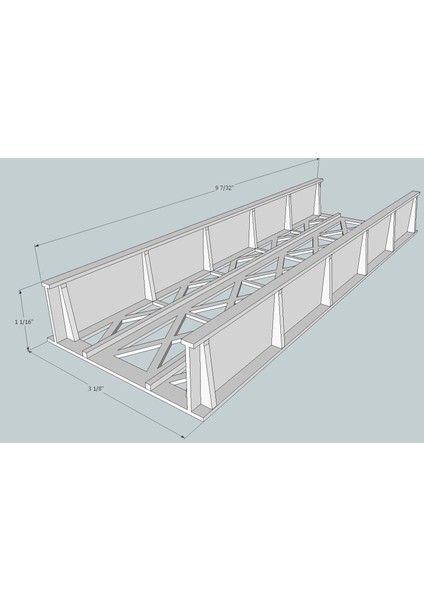 Ho Ölçekli Düz Köprü (Sadece Plastik Aparattır!!!) 3D modelleri