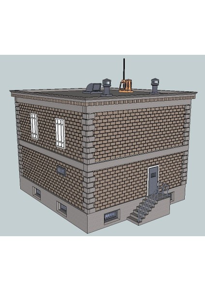 Ho Ölçekli Main Street Polis Karakolu (Sadece Plastik Aparattır!!!) 3D modelleri