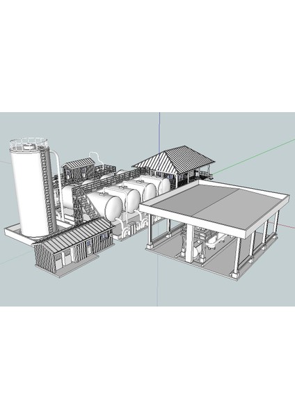 Ho Ölçekli Yakıt Dağıtım Tesisi (Sadece Plastik Aparattır!!!) 3D modelleri