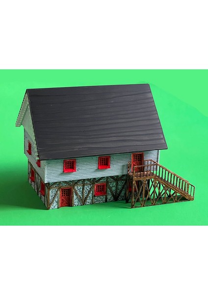 Tudor Tarzı Bina Ho Ölçeği (Sadece Plastik Aparattır!!!) 3D