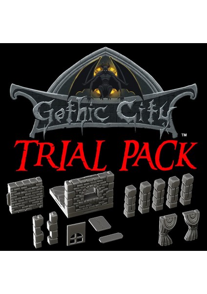 Gothic City (Tilescape 2.0) Deneme Paketi - Yeni Kickstarter'ımız Şimdi Canlı !!! (Sadece Plastik Aparattır!!!) 3D