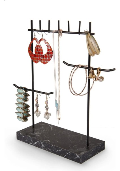 Şık Siyah Tasarım Detaylı Takı Standı, Zarif ve Fonksiyonel Dekorasyon Aracı modelleri