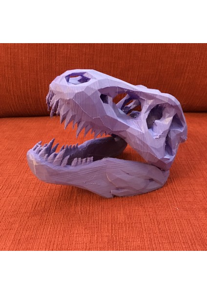 Düşük Poli T-Rex Kafatası (Sadece Plastik Aparattır!!!) 3D modelleri