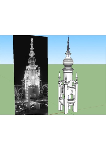 Luna Park Side Tower- Coney Adası Oyun Seti (Sadece Plastik Aparattır!!!) 3D