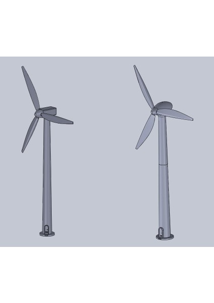 Temel Ölçekli Rüzgar Türbini (Sadece Plastik Aparattır!!!) 3D fiyatları