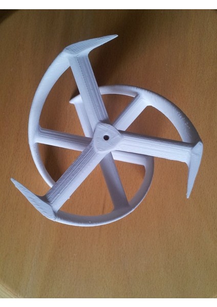 Dikey Eksen Rüzgar Türbini - Vawt Gorlov Tipi (Sadece Plastik Aparattır!!!) 3D