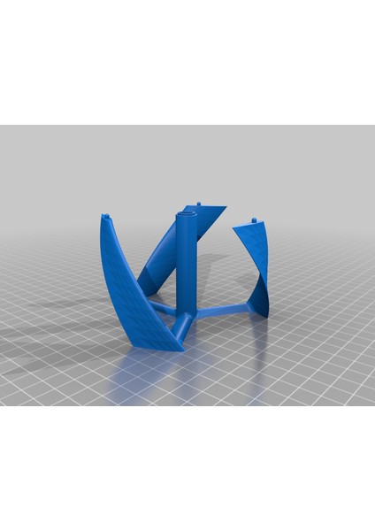 Dikey Eksen Rüzgar Türbini - Vawt Gorlov Tipi (Sadece Plastik Aparattır!!!) 3D modelleri