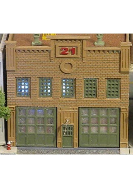 Ho Ölçek 2 Motor Itfaiye Istasyonu (Sadece Plastik Aparattır!!!) 3D