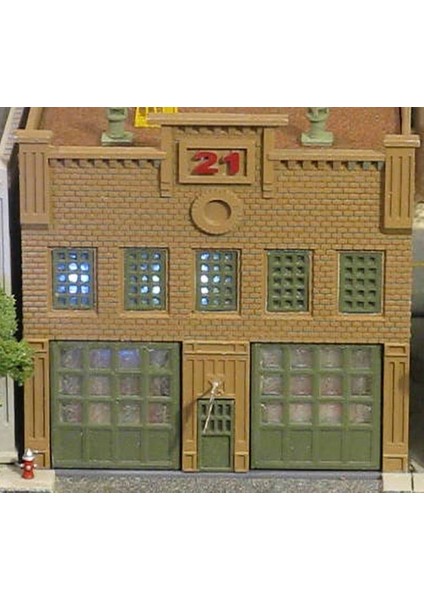 Ho Ölçek 2 Motor Itfaiye Istasyonu (Sadece Plastik Aparattır!!!) 3D fiyatları