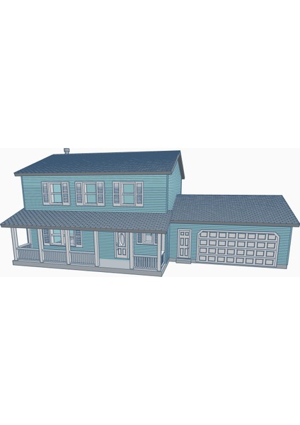 Ho Scale House (80S-90'LAR) (Sadece Plastik Aparattır!!!) 3D modelleri
