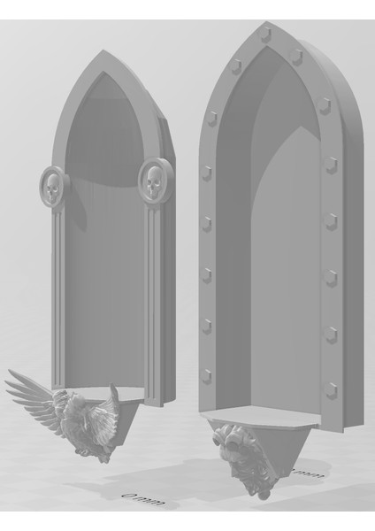 Dıy - Heykel Oyuk/raflı Niş - WH40K (Sadece Plastik Aparattır!!!) 3D