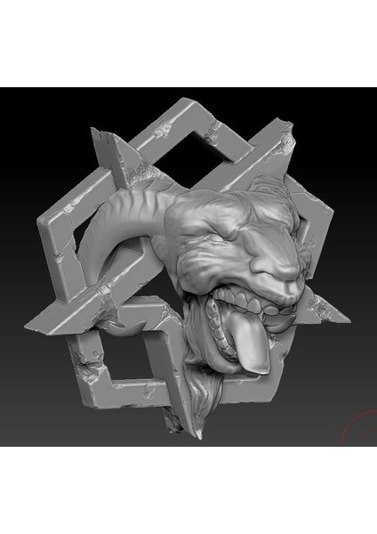 Keçi Head Pentagram (Sadece Plastik Aparattır!!!) 3D